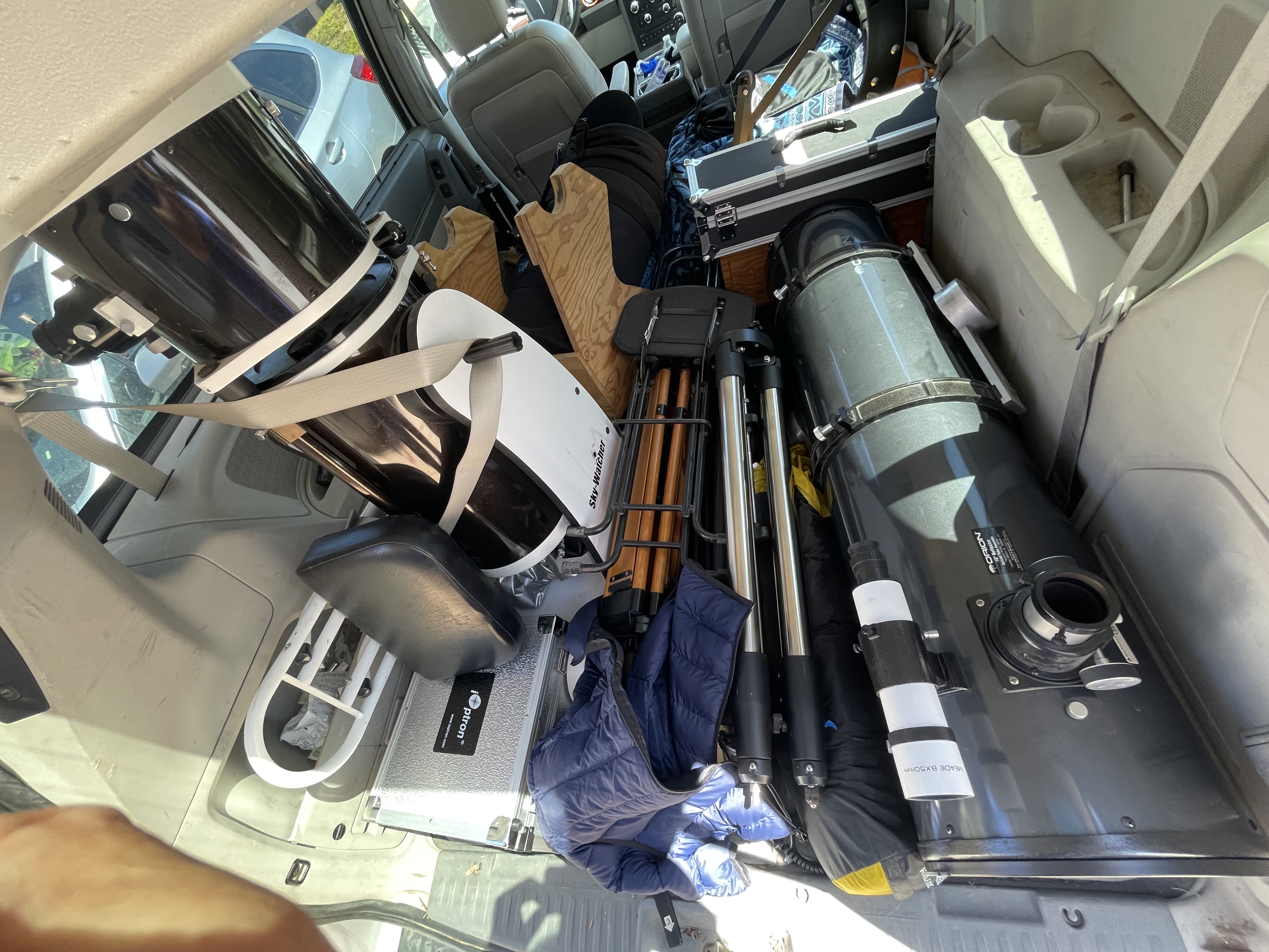 The Van Packed with Scopes